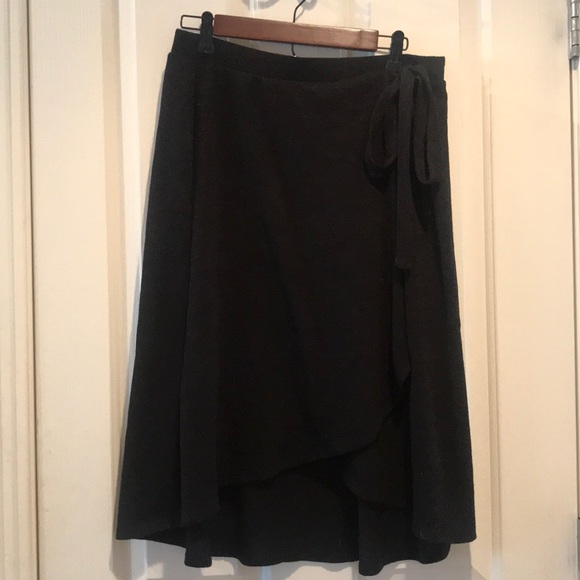 Anthropologie Didi Wrap Skirt NWT Black New Midi - Picture 6 of 8
